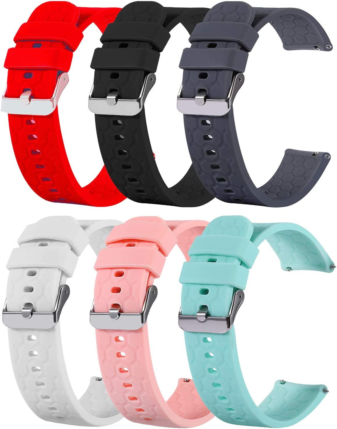 Bands Compatible with Veryfitpro Smart Watch Id205/Id205L/Id215G/Id205U/Id205S/Id216/Uwatch 3/Uwatch Ufit/Uwatch GT, for GRV FC1/FC5 19Mm Soft Silicone Quick Release Bands